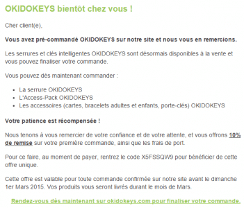 serrure connectée Okidokeys