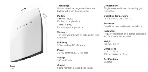 Powerwall tesla batterie maison