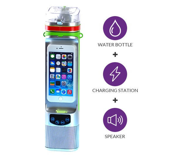 Next Bottle bouteille d'eau connectée chargeur haut-parleur
