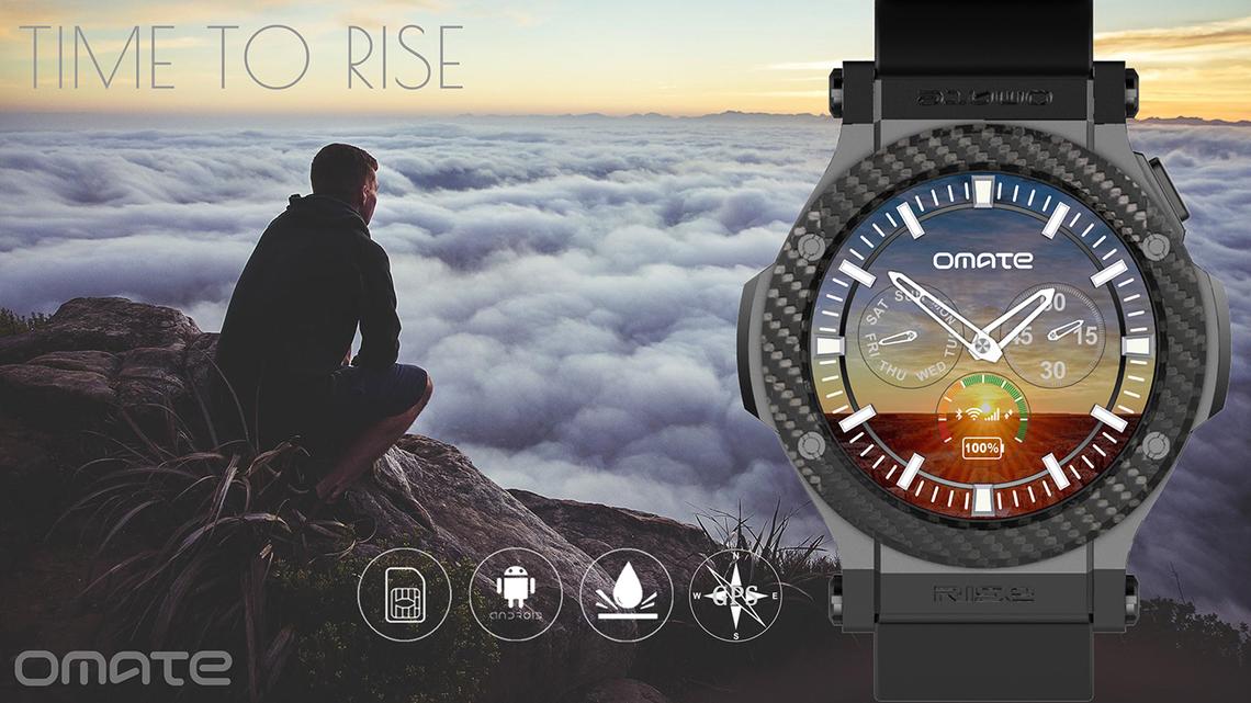 Omate Rise smartwatch circulaire Android 3G