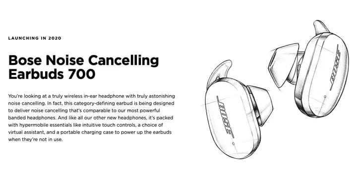 Bose Noise Canceling Earbuds 700