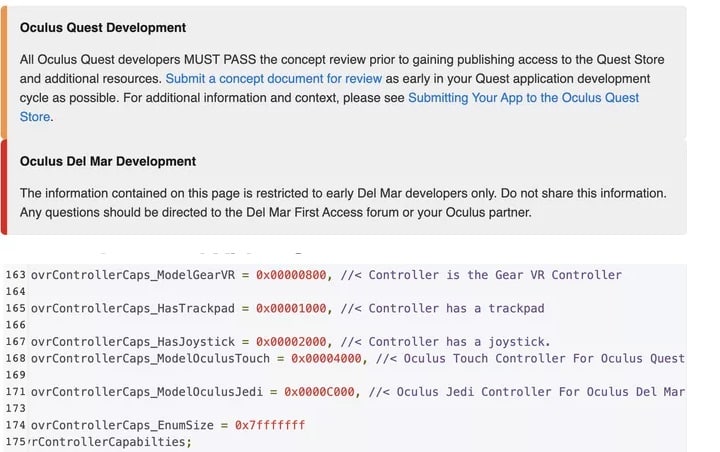 Del Mar - La page du développeur Oculus dévoile un nouveau casque VR 1