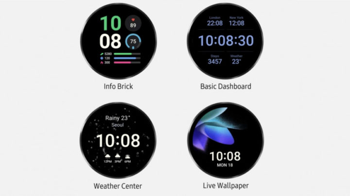 Nouveaux cadrans de la Samsung Galaxy Watch 4