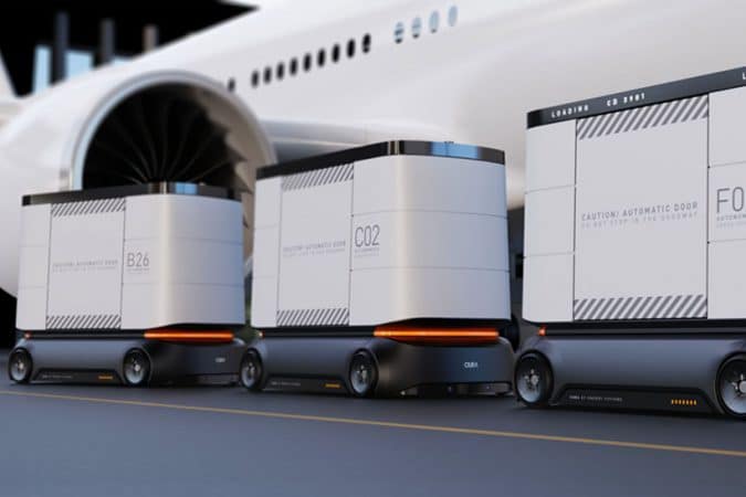 Movus - Véhicule autonome de fret aéroportuaire éliminant le risque de perte de bagages