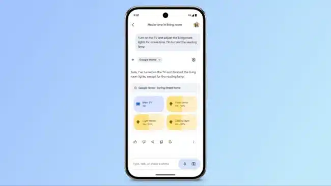 IA Gemini de Google peut désormais contrôler vos appareils domestiques intelligents